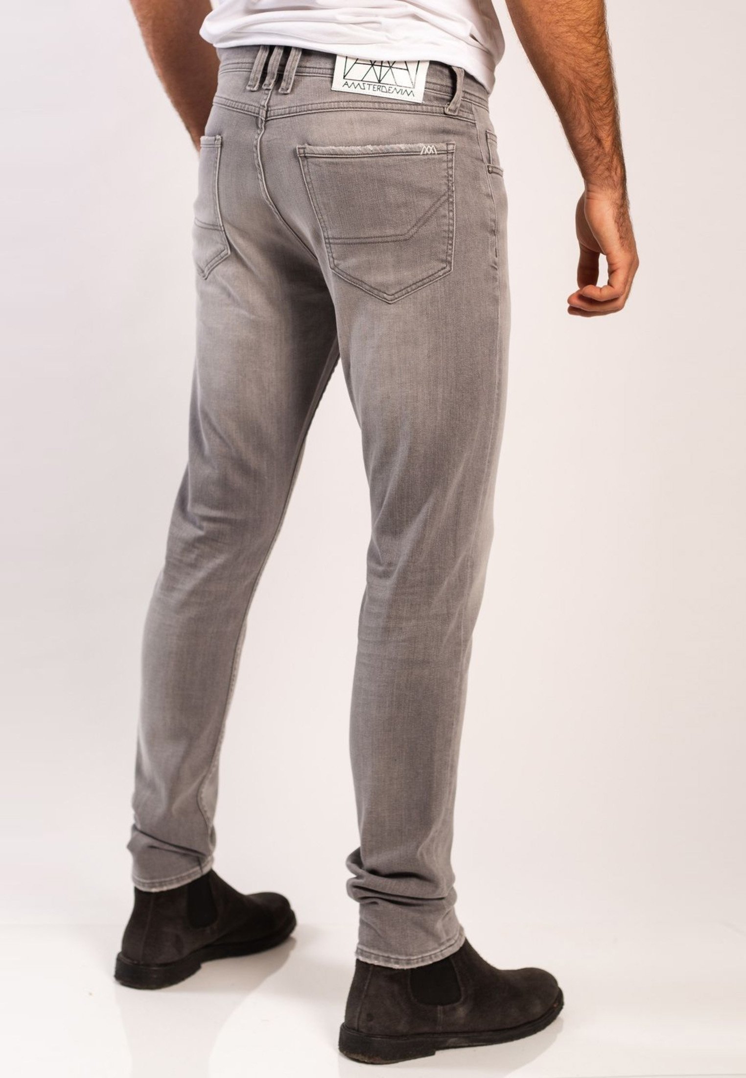 Amsterdenim Jeans a sigaretta - grey/grigio - Zalando.it