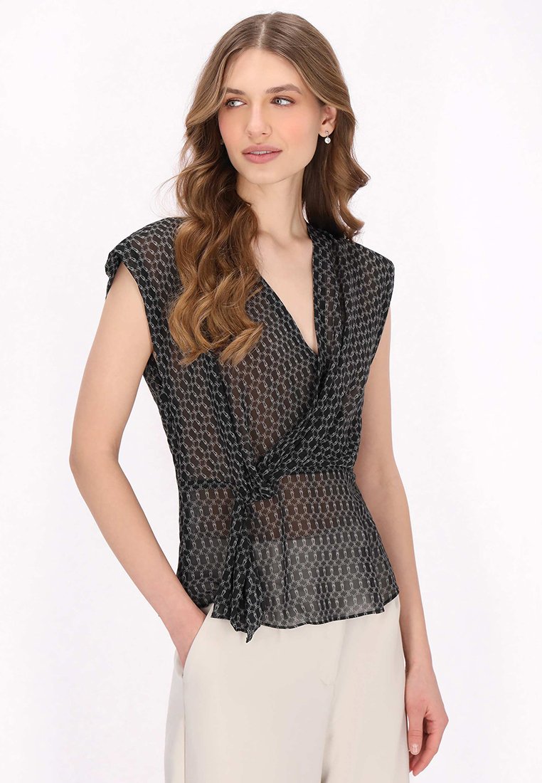 dreimaster Blouse zwart dreimaster Blouse zwart