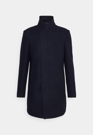 HIDDEN BUTTON PLACKET - Classic coat - navy