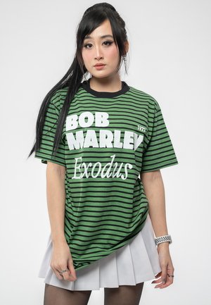 Paradiso Clothing BOB MARLEY EXODUS STRIPED LOGO - Print T-shirt - green