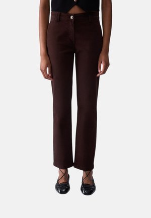 LIU JO, PANTALONE - Jeans a sigaretta - marrone scuro