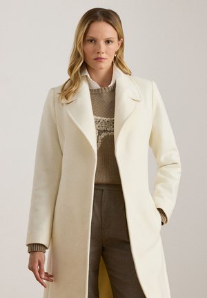 Lauren Ralph Lauren BELTED WOOL BLEND WRAP COAT - Klasszikus kabát - moda cream