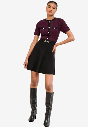 REGULAR FIT - MINI TIPPED CABLE SNAFFLE BELT - Kampsunkleit - burgundy red