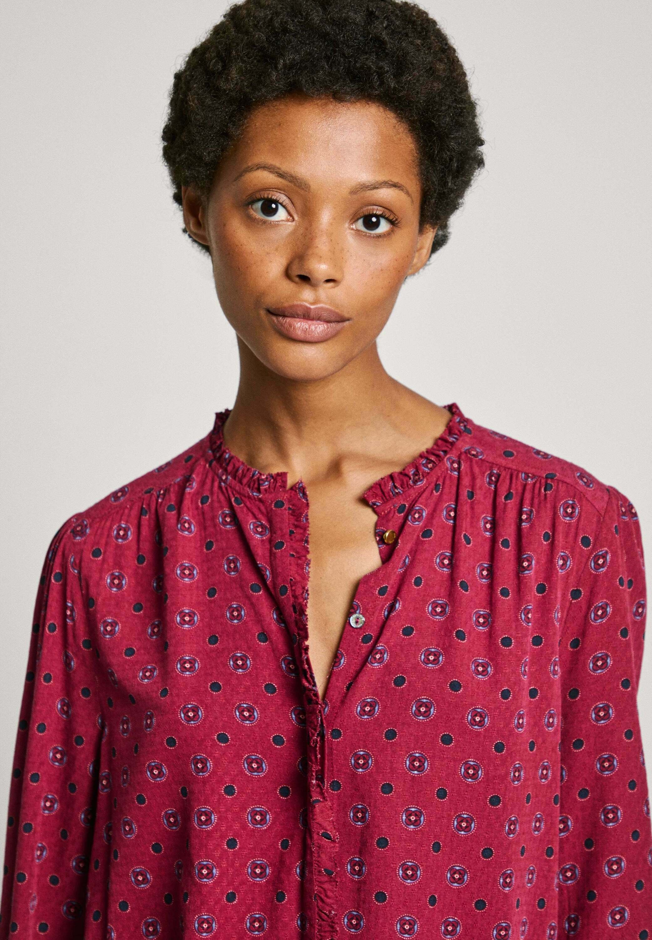 Pepe Jeans Mädchen Scarlett Bluse – Langarm Mit Blumenaufdruck, Rüschen & Spitzenverzierung