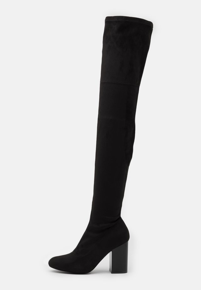 Boots med høye hæler - black
