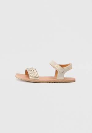 BAREFOOT FLEXY FLOWERS - Sandals - gold-coloured shine