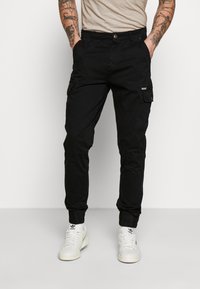 Blend - BHNAN REGULAR FIT SLIM LEG - Cargobyxor - black Miniatyrbild 1