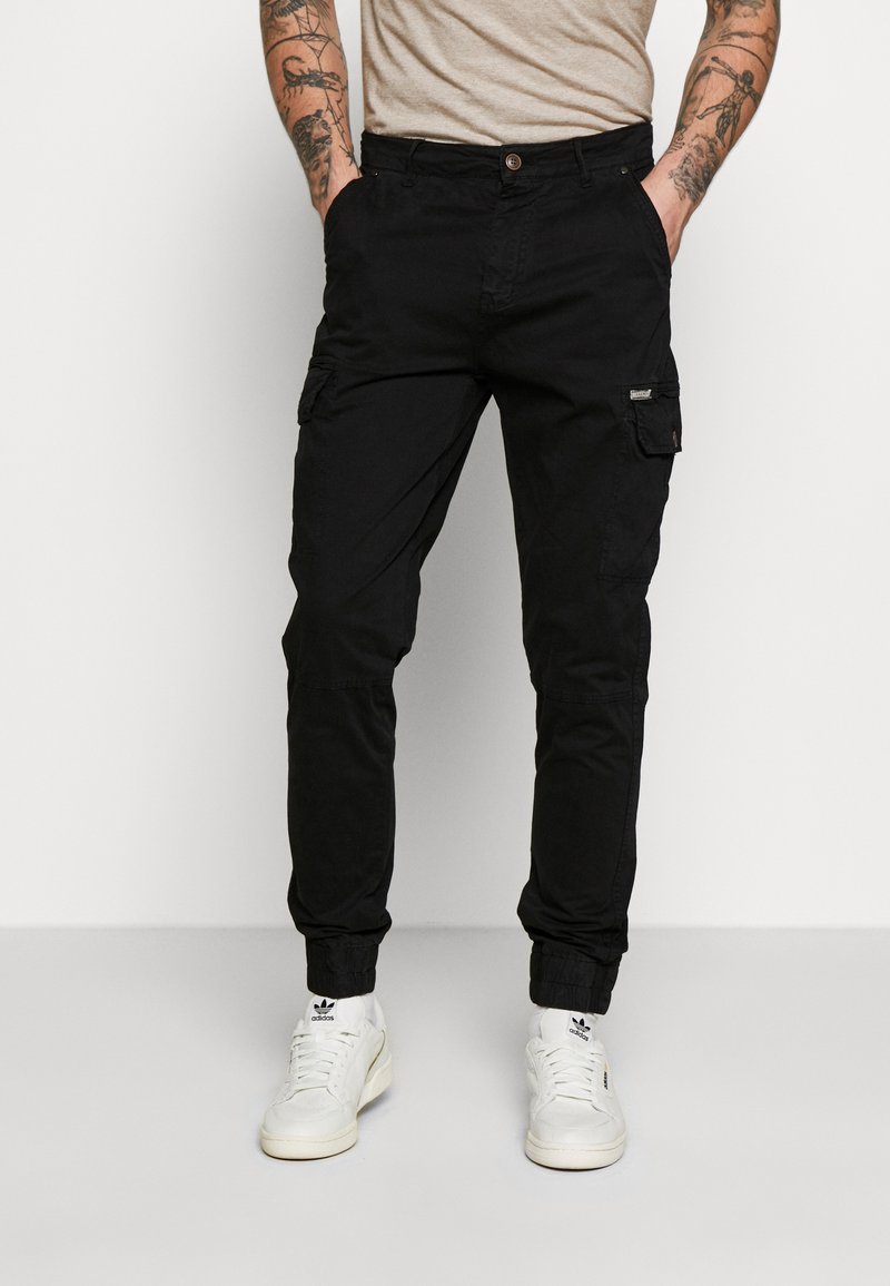 Blend - BHNAN REGULAR FIT SLIM LEG - Cargobyxor - black, Förstora