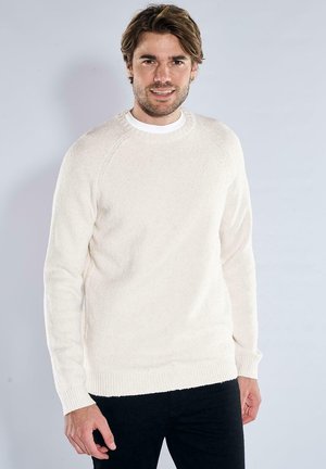 Emilio Adani, STRICKPULLOVER AUS BOUCLEGARN - Jumper - reinweiss