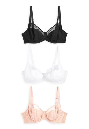 NON PAD FULL CUP 3 PACK - Podprsenka bez kostíc - black white nude