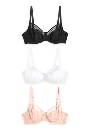 DD NON PAD 3 PACK - Reggiseno con ferretto - black white nude