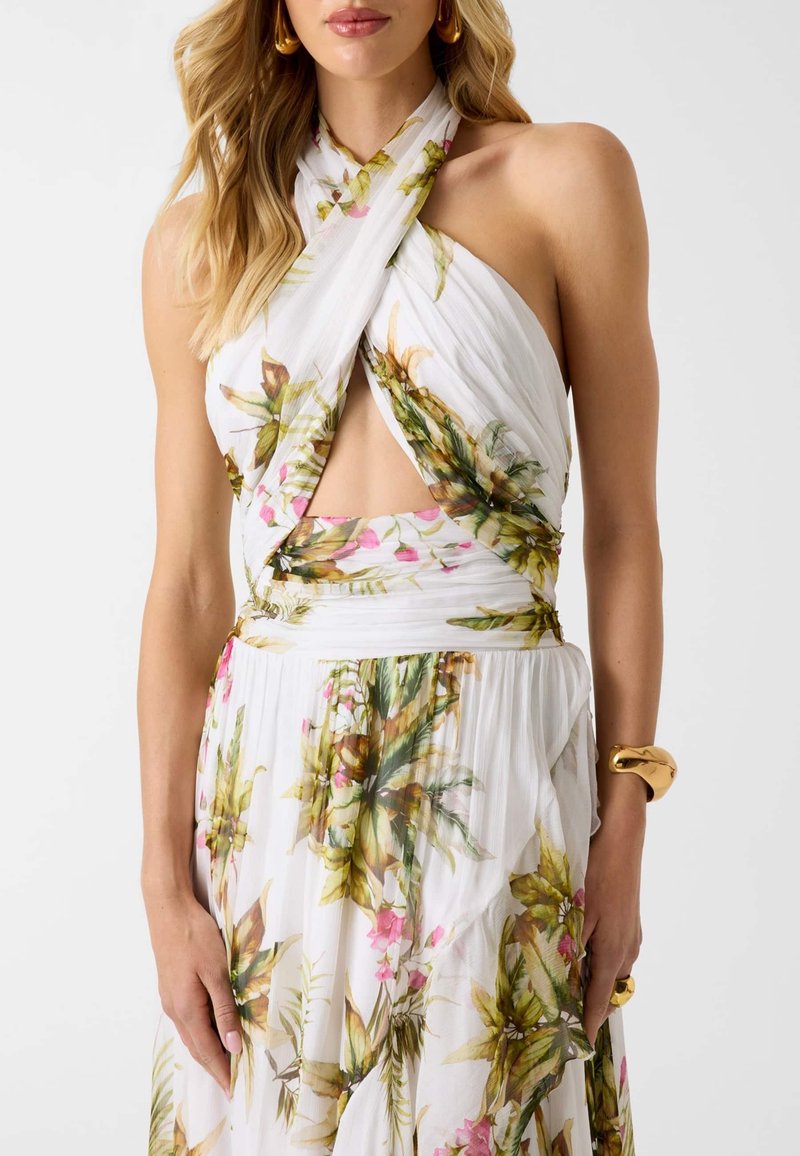 guess floral halter dress MARCIANO BY MARCIANO MAXIKLEID MIT NECKHOLDER KLEID - Maxi color_Rose