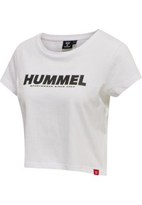 Hummel LLEGACY CROPPED  - Print T-shirt - white black