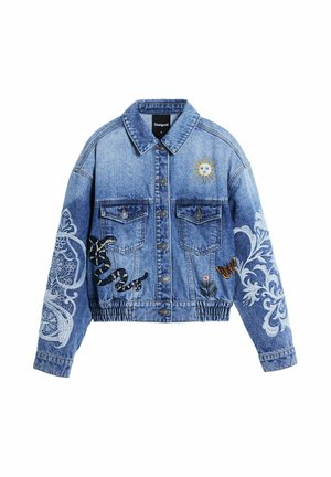 Desigual WITH ORIENTAL EMBROIDERY - Giacca di jeans - blue