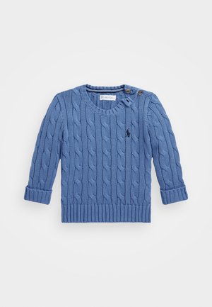 CABLE KNIT COTTON JUMPER - Jersey de punto - new england blue