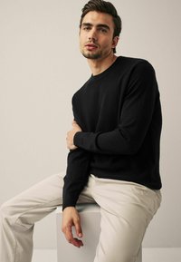 Next TEXTURED CREW  - Neule - black