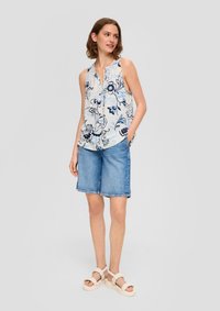 s.Oliver Blouse - weiß blau