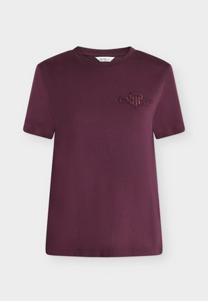 GANT, REGULAR FIT - Lihtne T-särk - darkened wine