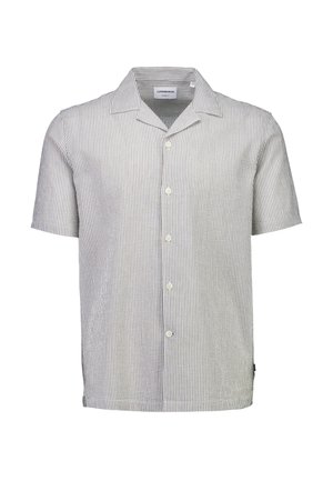 Lindbergh, STRIPED SEERSUCKER S/S - Skjorter - dk army