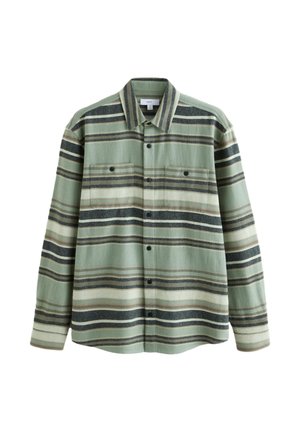 Next, REGULAR FIT  - BRUSHED STRIPE LONG SLEEVE - Hemd - green
