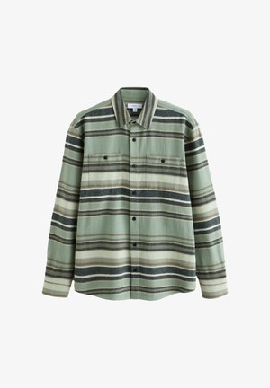 Next, REGULAR FIT - BRUSHED STRIPE LONG SLEEVE - Hemd - green