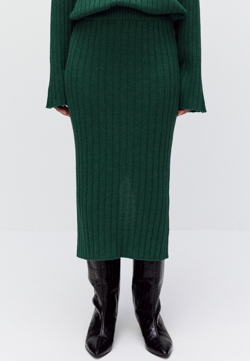 STOCKH LM Studio LOU WOOL SKIRT - Kokerrok - jungle green/groen STOCKH LM Studio LOU WOOL SKIRT - Kokerrok - jungle green/groen
