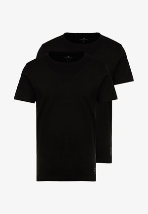 TOM TAILOR DOUBLE PACK - T-shirt - bas - black