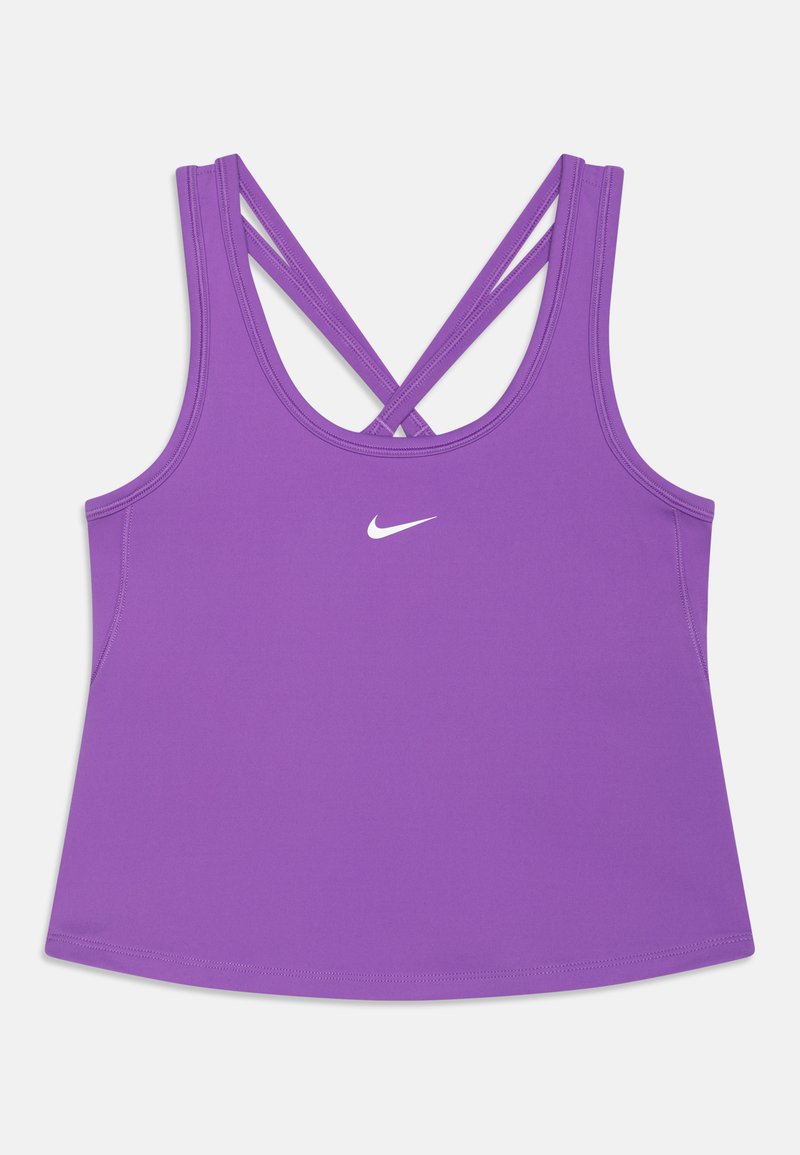 Nike Performance ONE TANK UNISEX - Topp - black raspberry/white