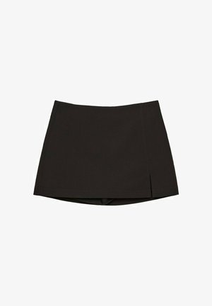 Stradivarius WITH SIDE SLIT - Gonna a campana - black