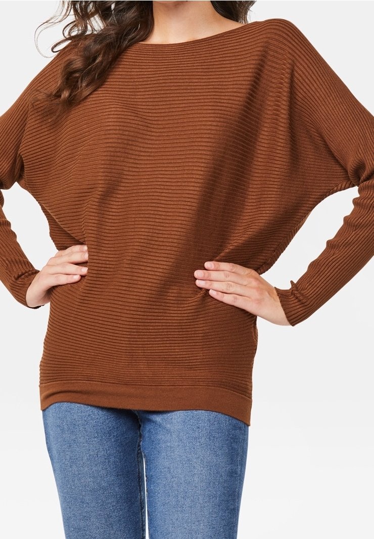 WE Fashion Pullover - cognac