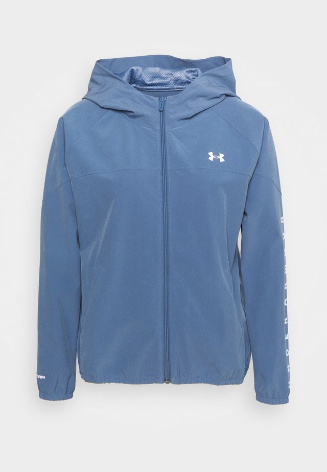 HOODED JACKET - Laufjacke - mineral blue