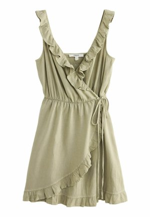 MINI WRAP SUMMER REGULAR FIT - Vardagsklänning - washed khaki green
