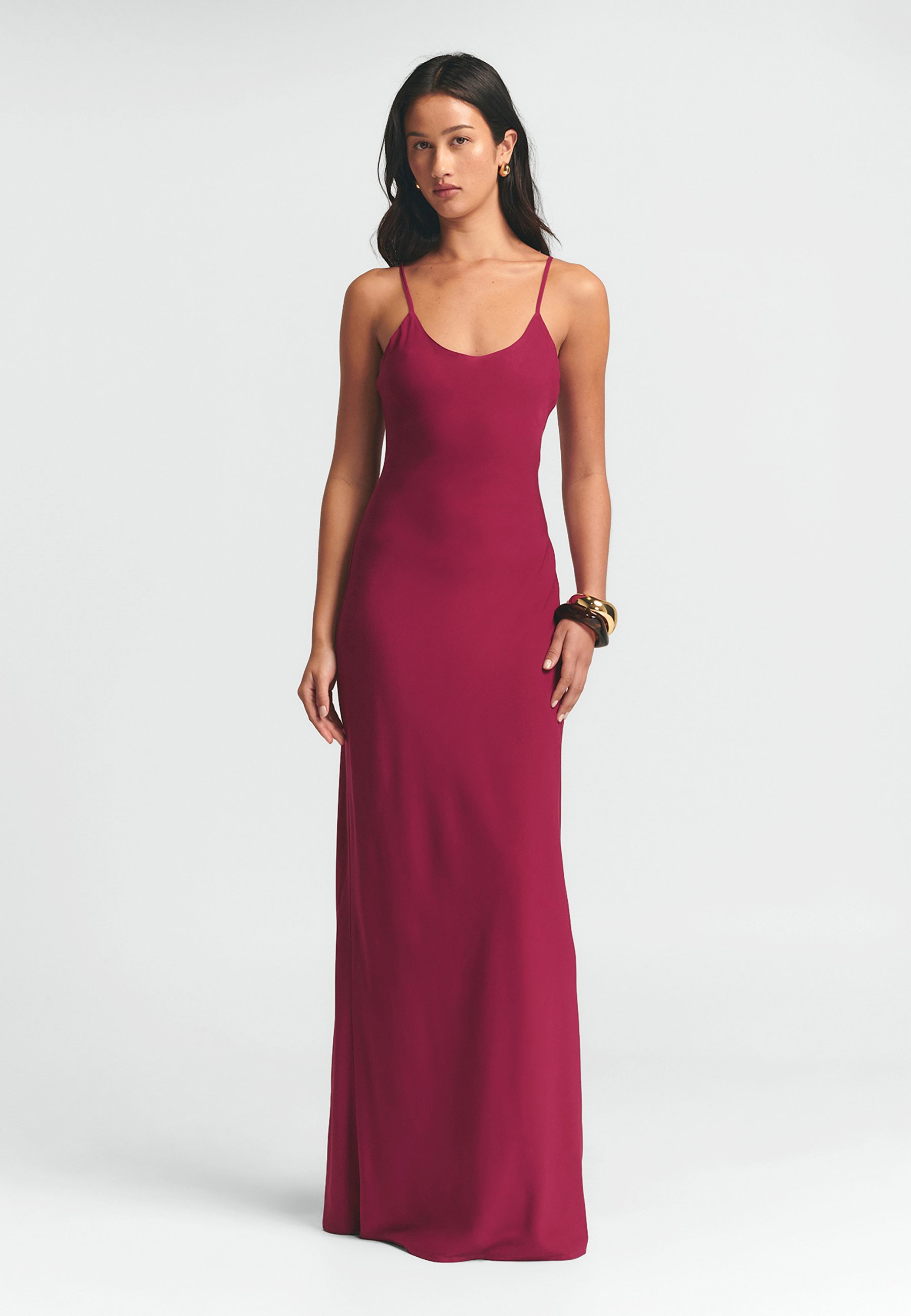 ST MRLO GEMMA SLIP - Maxi dress - burgundy/red
