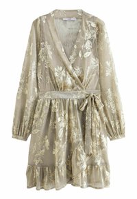 Next WRAP RUFFLE- REGULAR FIT - Koktélruha / Partiruha - silver metallic