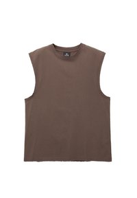 WASHED STRAPPY - Basic T-shirt - dark brown