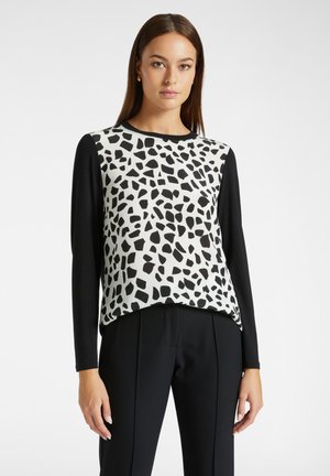 CON STAMPATA - Bluse - nero