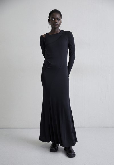 WOOD WOOD ERICA WRAP DRESS - Trikotaažkleit - black