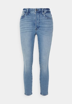 GOOD WAIST CROP SPLIT POCKETS - Vaqueros slim fit - indigo