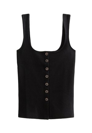 New Look, PREMIUM  BUTTON THROUGH VEST TOP - Top - black