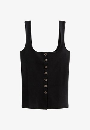 New Look, PREMIUM BUTTON THROUGH VEST TOP - Top - black