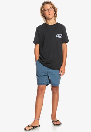 T-shirt med print - black