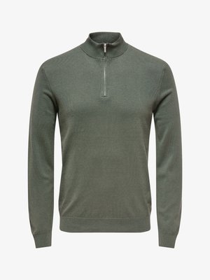 Only & Sons, ONSWYLER LIFE REG 14 HALF ZIP KNIT NOOS - Pullover - beluga