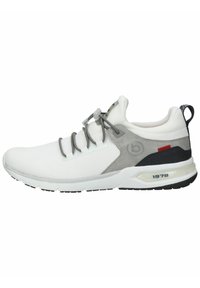 Vitaid sportskor i vitt med grå detaljer, ovandel i mesh, elastiska snörning och en dämpad sula. Har en logotyp och "1978" detaljer på sidan.