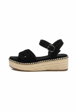 XTI Sandalias de cuña - black