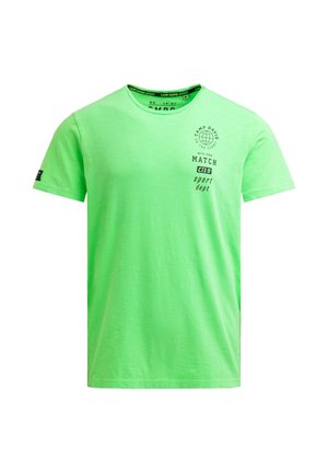 Camp David, CAMP DAVID T-SHIRT RUNDHALS MIT KLEINEN FOLIENPRINTS - T-Shirt print - tech green