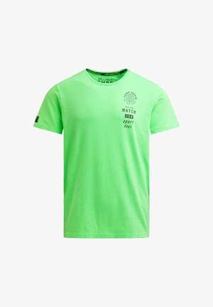 Camp David, CAMP DAVID T-SHIRT RUNDHALS MIT KLEINEN FOLIENPRINTS - T-Shirt print - tech green