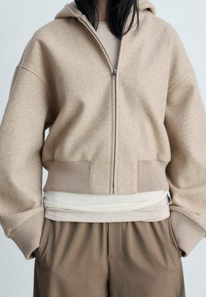 Mikina na zip - sand