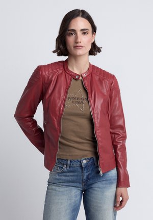 JCC Læderjakker - black red