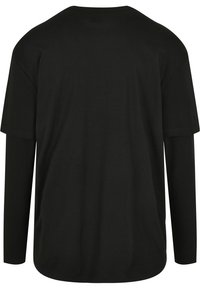 Urban Classics OVERSIZED SHAPED DOUBLE LAYER TEE - Tops ar garām piedurknēm - black/black