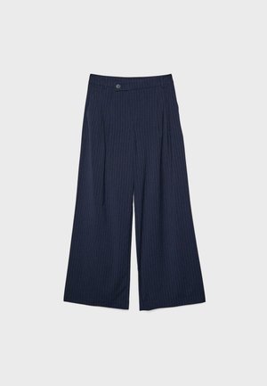 Stradivarius CASUAL STRIPED WITH CROSSOVER  - Hlače - dark blue